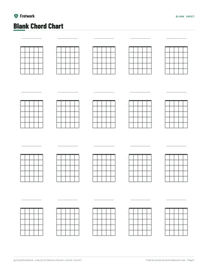 Blank Chord Chart preview