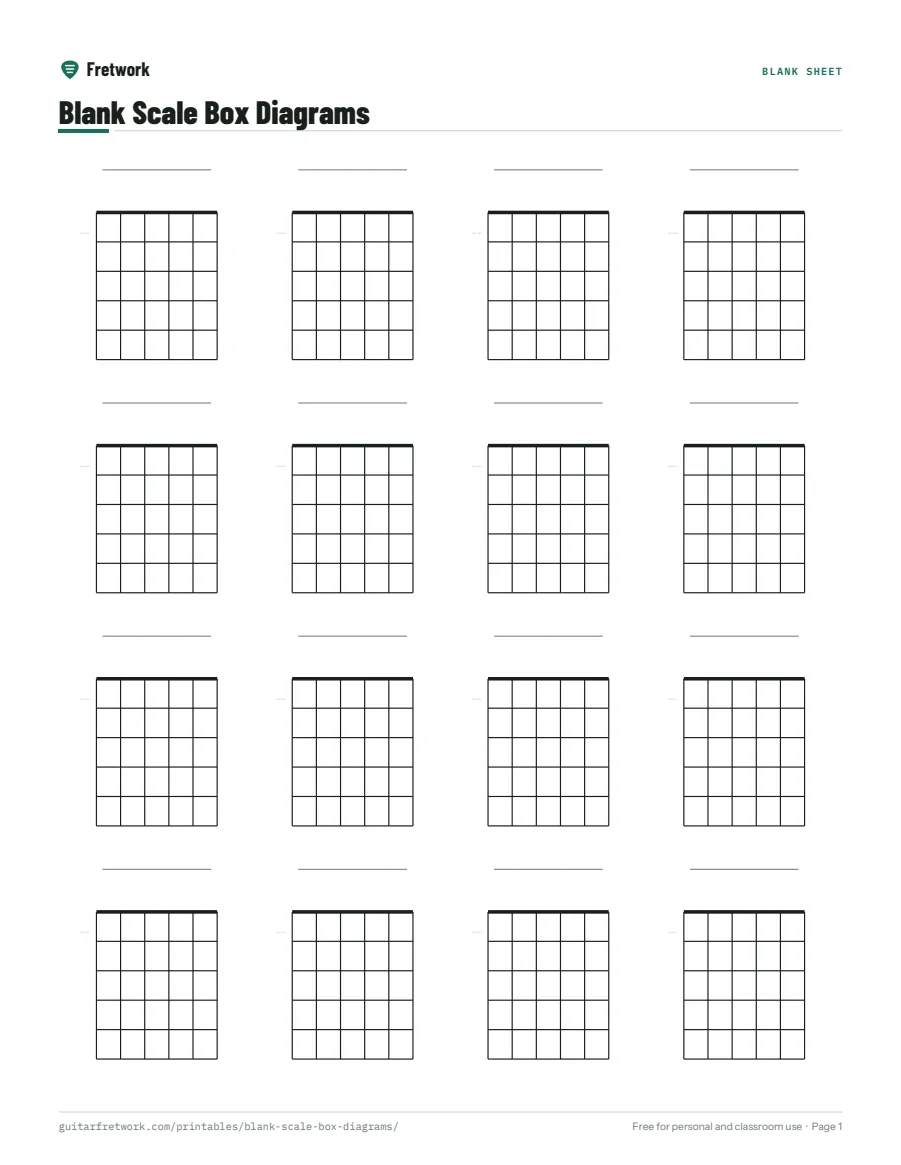 Preview of the Blank Scale Box Diagrams