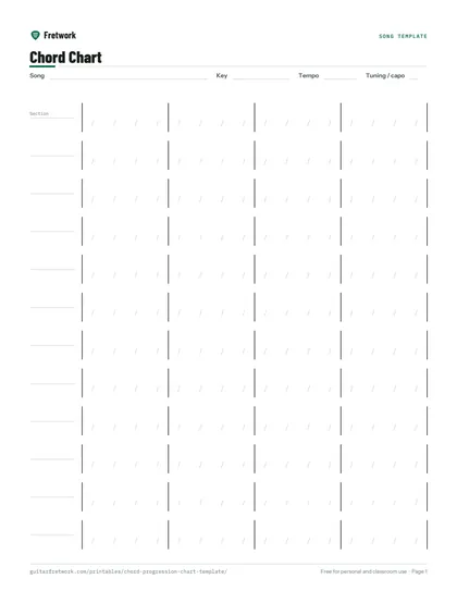 Chord Chart Template (Bar by Bar) preview