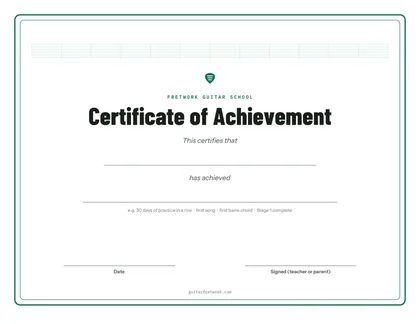 Guitar Practice Certificate preview
