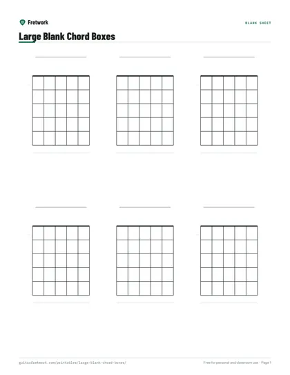 Large Blank Chord Boxes preview