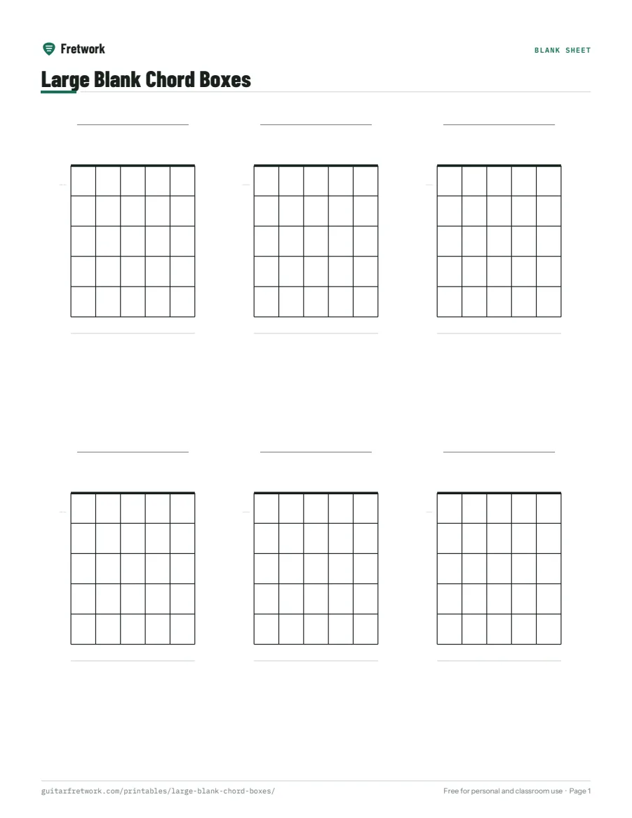 Preview of the Large Blank Chord Boxes